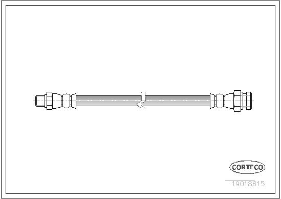 CORTECO Bremseslange 19018615 foraksel for PEUGEOT