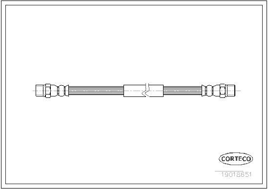 CORTECO Bremseslange 19018651 foraksel for VW