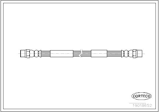 CORTECO Bremseslange 19018652 foraksel for VW