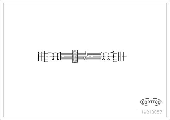 CORTECO Bremseslange 19018657 foraksel for VW