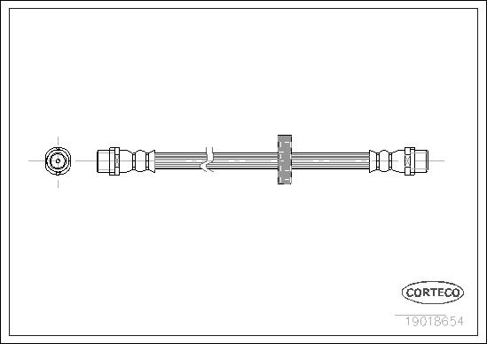 CORTECO Bremseslange 19018654 foraksel for VW
