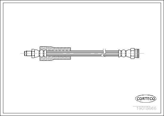 CORTECO Bremseslange 19018666 foraksel for PEUGEOT