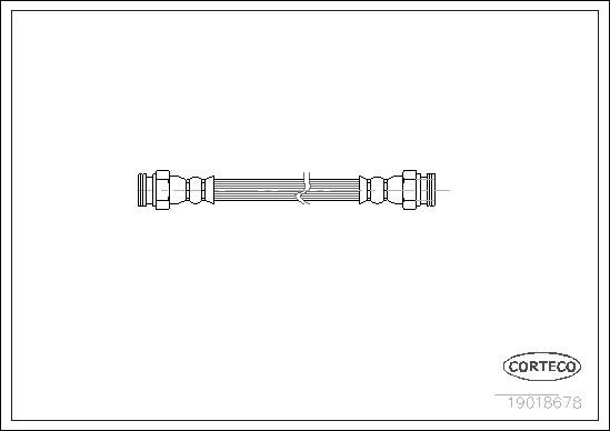 CORTECO Bremseslange 19018678 bagaksel for PEUGEOT FIAT
