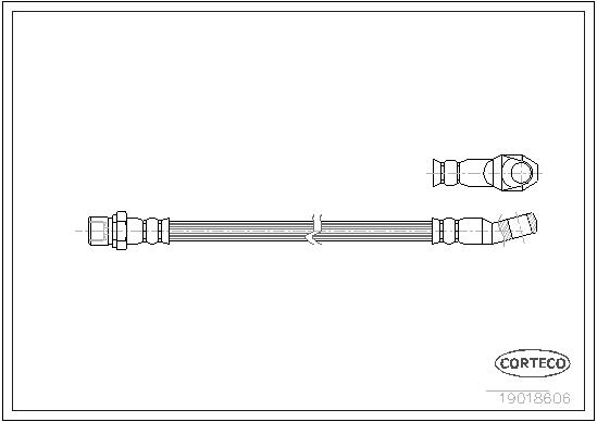 CORTECO Bremseslange 19018606 foraksel for FIAT