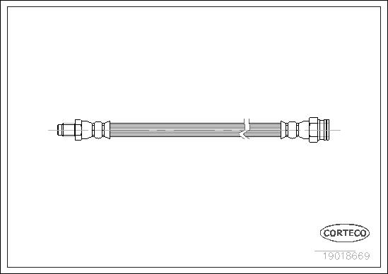 CORTECO Bremseslange 19018669 bagaksel for RENAULT