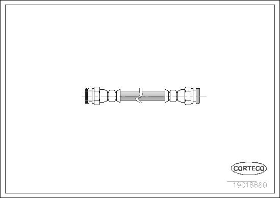 CORTECO Bremseslange 19018680 bagaksel for SKODA