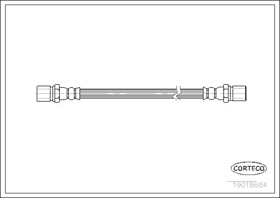 CORTECO Bremseslange 19018684 bagaksel for FIAT