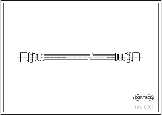 CORTECO Bremseslange 19018701 bagaksel for OPEL