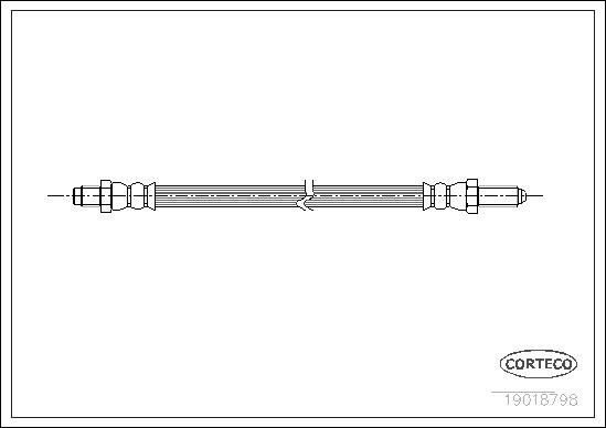 CORTECO Bremseslange 19018798 foraksel for SAAB
