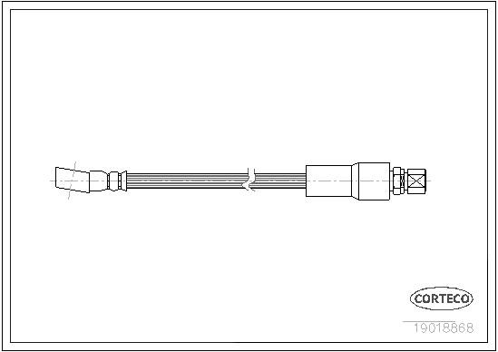 CORTECO Bremseslange 19018868 foraksel for VAUXHALL