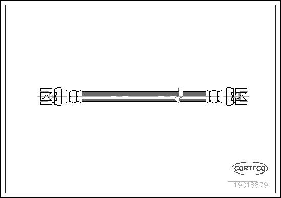 CORTECO Bremseslange 19018879 bagaksel for VAUXHALL SAAB