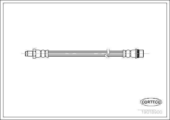 CORTECO Bremseslange 19018900 bagaksel for RENAULT