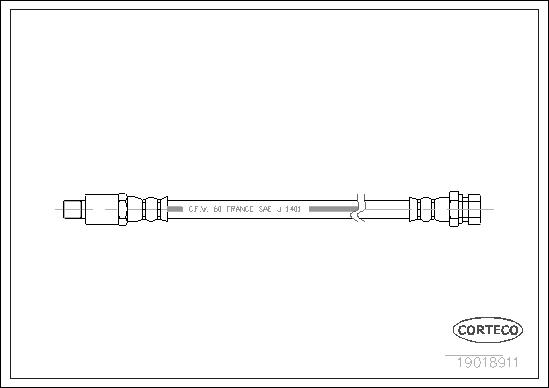 CORTECO Bremseslange 19018911 for RENAULT