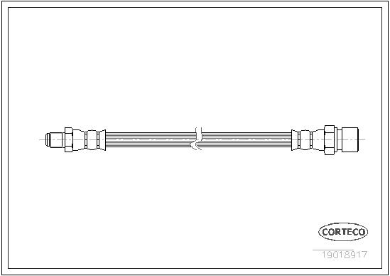 CORTECO Bremseslange 19018917 foraksel for VW