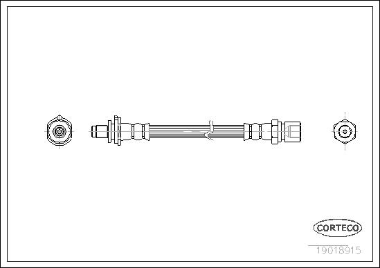 CORTECO Bremseslange 19018915 bagaksel for VAUXHALL SAAB