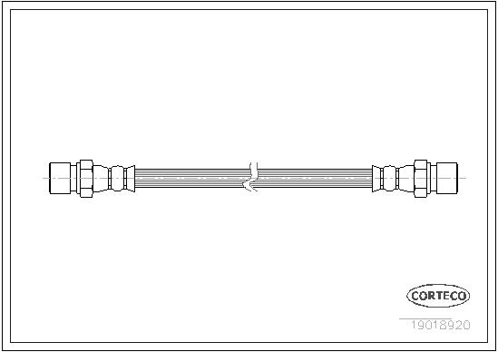 CORTECO Bremseslange 19018920 foraksel for VW