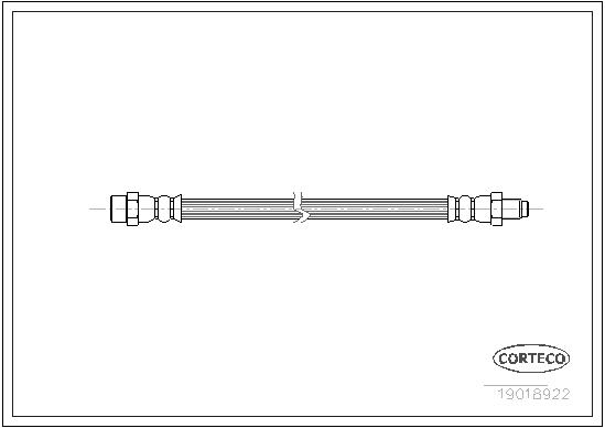 CORTECO Bremseslange 19018922 foraksel for VW