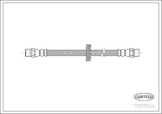 CORTECO Bremseslange 19019505 foraksel for AUDI