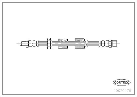 CORTECO Bremseslange 19020479 foraksel for BMW