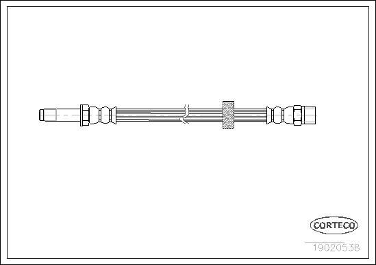 CORTECO Bremseslange 19020538 foraksel for SEAT VW