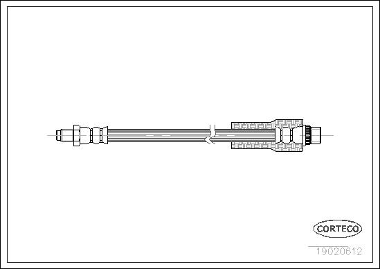 CORTECO Bremseslange 19020612 foraksel for RENAULT