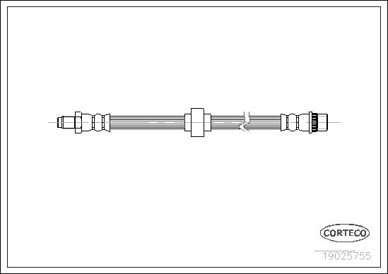 CORTECO Bremseslange 19025755 bag for VAUXHALL NISSAN RENAULT