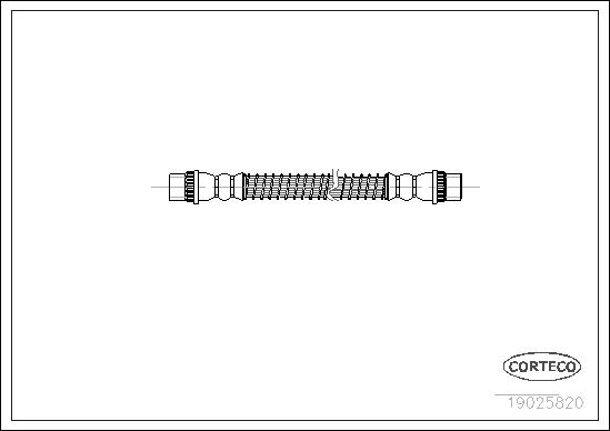 CORTECO Bremseslange 19025820 bagaksel for PEUGEOT