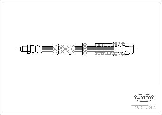CORTECO Bremseslange 19025840 foraksel for PEUGEOT FIAT