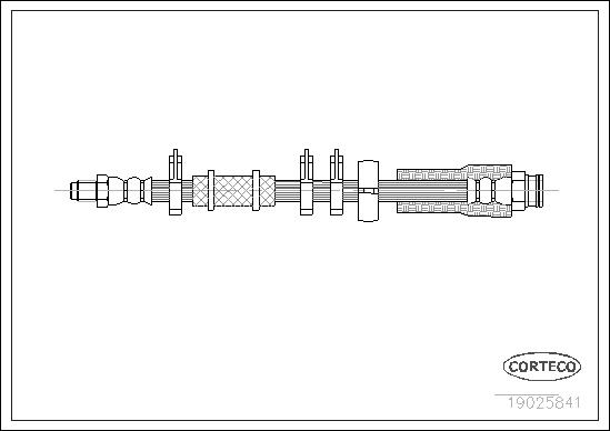 CORTECO Bremseslange 19025841 foraksel for PEUGEOT FIAT
