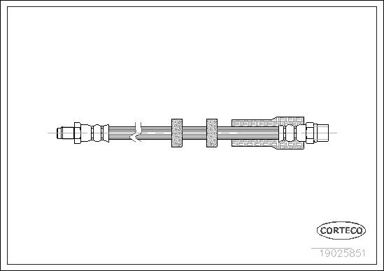 CORTECO Bremseslange 19025851 foraksel for VOLVO