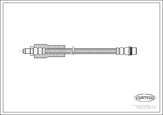CORTECO Bremseslange 19025874 foraksel for RENAULT