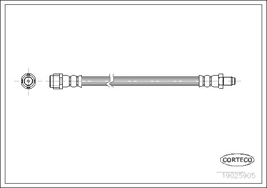 CORTECO Bremseslange 19025905 foraksel for MERCEDES-BENZ