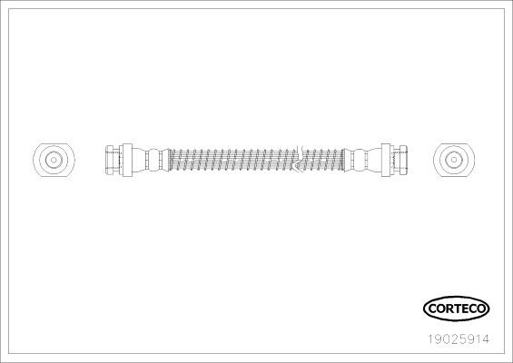 CORTECO Bremseslange 19025914 bagaksel for MITSUBISHI