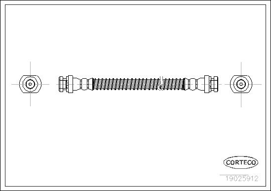 CORTECO Bremseslange 19025912 foraksel for MITSUBISHI