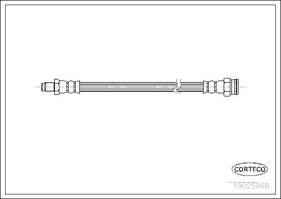 CORTECO Bremseslange 19025968 bagaksel for ABARTH LANCIA