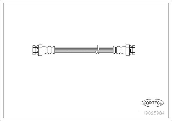CORTECO Bremseslange 19025984 bagaksel for NISSAN