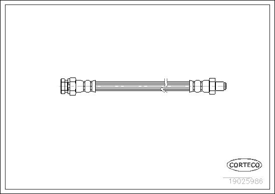 CORTECO Bremseslange 19025986 foraksel for MITSUBISHI