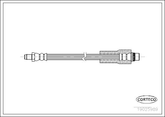 CORTECO Bremseslange 19025989 foraksel for RENAULT