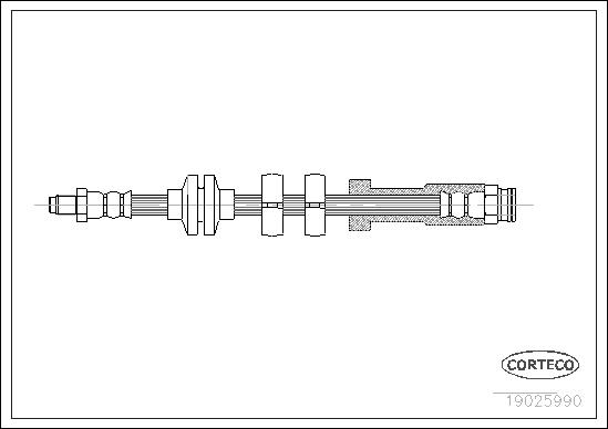 CORTECO Bremseslange 19025990 foraksel for LANCIA