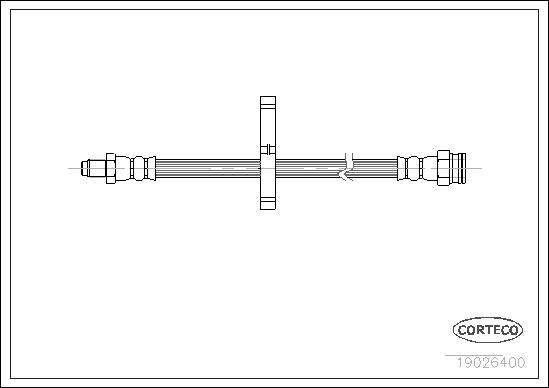 CORTECO Bremseslange 19026400 bagaksel for PEUGEOT