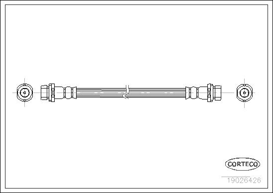CORTECO Bremseslange 19026426 bagaksel for FORD