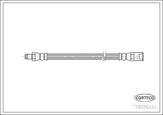 CORTECO Bremseslange 19026433 foraksel for IVECO
