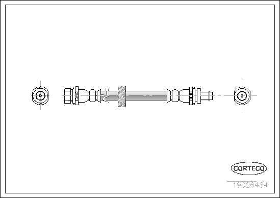 CORTECO Bremseslange 19026484 bagaksel for FORD