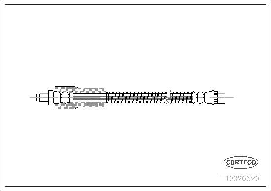 CORTECO Bremseslange 19026529 foraksel for RENAULT
