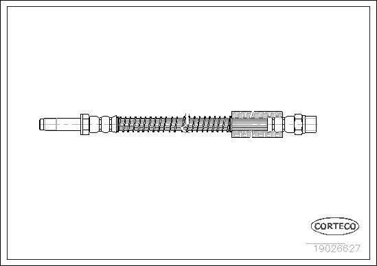 CORTECO Bremseslange 19026627 foraksel for VOLVO