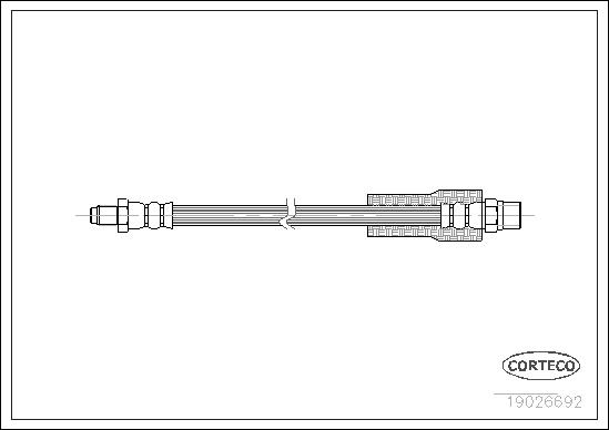 CORTECO Bremseslange 19026692 foraksel for BMW