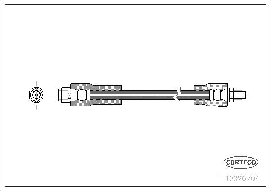 CORTECO Bremseslange 19026704 foraksel for MERCEDES-BENZ