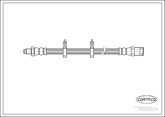 CORTECO Bremseslange 19026924 foraksel for IVECO