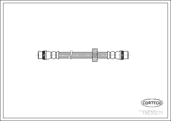 CORTECO Bremseslange 19030271 bagaksel for VAUXHALL RENAULT