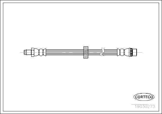CORTECO Bremseslange 19030273 foraksel for RENAULT